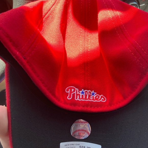 Philadelphia Phillies New Era 39thirty Red Medium-Large Fitted Hat - Picture 6 of 8